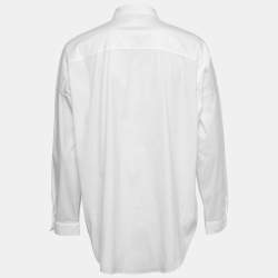 Pre Owned Brunello Cucinelli White Cotton Button Front Shirt S