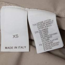 Pre Owned Brunello Cucinelli Beige Cotton Stretch Button Front Shirt XS