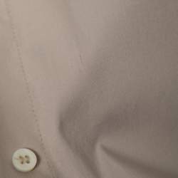 Pre Owned Brunello Cucinelli Beige Cotton Stretch Button Front Shirt XS