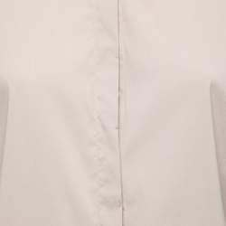 Pre Owned Brunello Cucinelli Beige Cotton Stretch Button Front Shirt XS