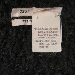 Brunello Cucinelli Black Sequined Cashmere Asymmetrical Knit Top L
