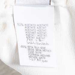 Brunello Cucinelli White Crepe High Waist Tailored Pants M