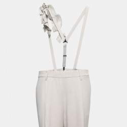 Brunello Cucinelli Light Grey Suspender Trousers M
