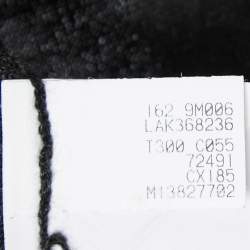 Brunello Cucinelli Charcoal Grey Cashmere Bead Embellished V-Neck Sweater L