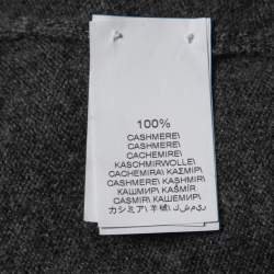 Pre Owned Brunello Cucinelli Charcoal Grey Cashmere V-Neck Sweater L