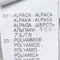 Pre Owned Brunello Cucinelli Grey Alpaca Mid-Length Coat M