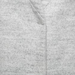 Pre Owned Brunello Cucinelli Grey Alpaca Mid-Length Coat M