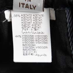 Pre Owned Brunello Cucinelli Black Satin Side Stripe Detail Trousers S