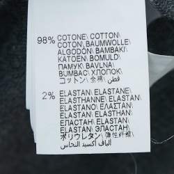 Pre Owned Brunello Cucinelli Grey Logo Embroidered Cotton Sleeveless Short Dress XXL