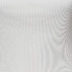 Pre Owned Brunello Cucinelli White Rib-Knit Tank Top L