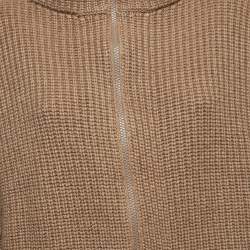 Brunello Cucinelli Brown Cashmere Zip-Up Jacket XL
