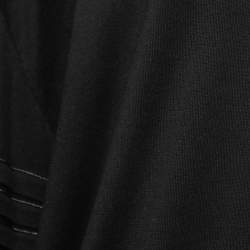 Pre Owned Brunello Cucinelli Black Cotton Knit V-Neck Jumper XL