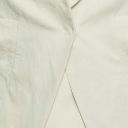 Pre Owned Brunello Cucinelli Cream Linen Blend Silk Interlined Blazer S