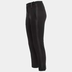 Brunello Cucinelli Black Wool Blend Cropped Trousers XS