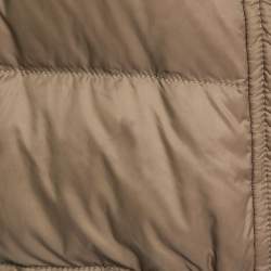 Pre Owned Brunello Cucinelli Brown Nylon Padded Hooded Gilet 2XL