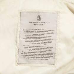 Pre Owned Brunello Cucinelli Brown Nylon Padded Hooded Gilet 2XL