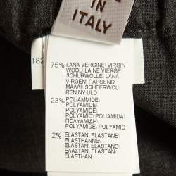 Brunello Cucinelli Grey Wool Blend Side Stripe Detailed Drawstring Trousers M