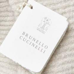 Brunello Cucinelli Grey Applique Lurex Knit V-Neck Sweater XS