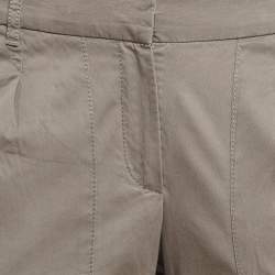 Pre Owned Brunello Cucinelli Beige Cotton Trousers S