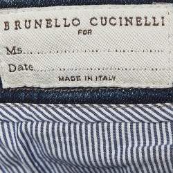 Brunello Cucinelli  Navy Blue Denim Skinny Jeans S Waist 28"
