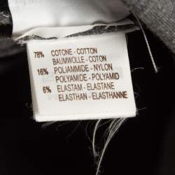 Pre Owned Brunello Cucinelli Grey Knit Flared Blazer XS