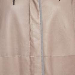 Brunello Cucinelli Tan Reversible Hooded Shearling Coat XL
