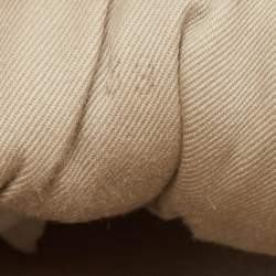 Pre Owned Brunello Cucinelli White/Grey Nylon and Suede Low Top Sneakers Size 39