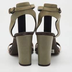 Brunello Cucinelli Multicolor Leather and Beads T-Strap Sandals Size 40