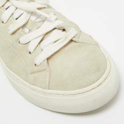 Pre Owned Brunello Cucinelli Grey Suede Low Top Sneakers Size 40