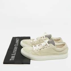 Pre Owned Brunello Cucinelli Grey Suede Low Top Sneakers Size 40