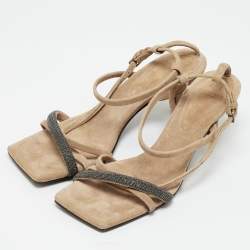 مملوكة مسبقًا صندل سيور كاحل بروينلو كوتشينيللي شامواه بيج مقاس 38