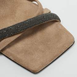 مملوكة مسبقًا صندل سيور كاحل بروينلو كوتشينيللي شامواه بيج مقاس 38