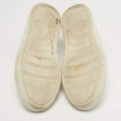 Pre Owned Brunello Cucinelli Size 40 Burgundy/White Leather Lace Up Sneakers