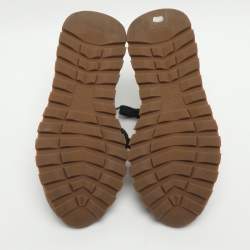 Pre Owned Brunello Cucinelli Size 38 Multicolor Suede and Wool Low Top Sneakers