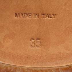 مملوكة مسبقًا Brunello Cucinelli Bike Size 35 Beige Leather Mid Calf Boots