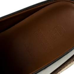 Pre Owned Brunello Cucinelli Metallic Silver Leather Espadrille Mules Size 40