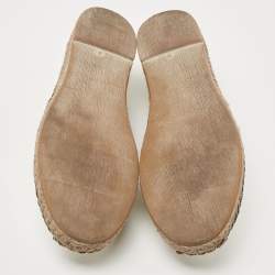 Pre Owned Brunello Cucinelli White Leather Slip On Espadrille Size 39