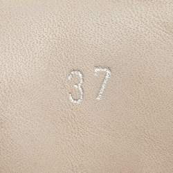 Brunello Cucinelli Cream Leather Velcro Strap Low Top Sneakers Size 37
