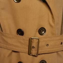 Pre Owned Burberry Brit Beige Cotton Long Trench Coat M