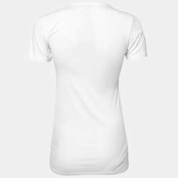 Burberry Brit White Jersey Logo Embroidered Short Sleeve T-Shirt XS