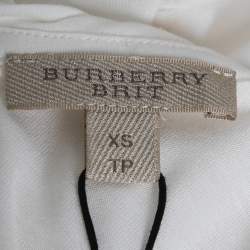 Burberry Brit White Jersey Logo Embroidered Short Sleeve T-Shirt XS