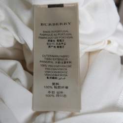 Burberry Brit White Jersey Logo Embroidered Short Sleeve T-Shirt XS