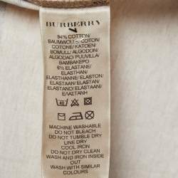 Pre Owned Burberry Brit Beige Giant Check Stretch Cotton Crew Neck T-Shirt M