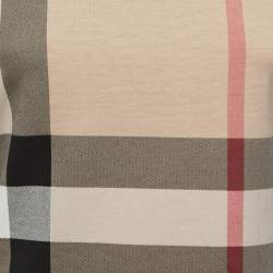 Pre Owned Burberry Brit Beige Giant Check Stretch Cotton Crew Neck T-Shirt M