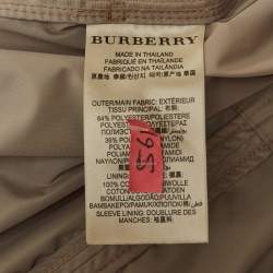 Pre Owned Burberry Brit Beige Synthetic Kensigton Belted Trench Coat M