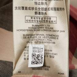 Burberry Brit Beige Gabardine Belted Short Coat S