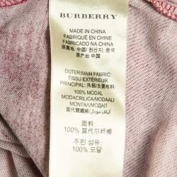 Burberry Brit Pink Plaid Modal Jersey Top L