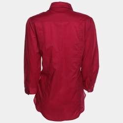 Pre Owned Burberry Brit Pink Cotton Button Front Shirt L
