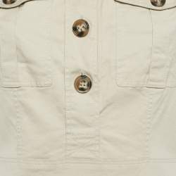 Pre Owned Burberry Brit Beige Cotton Utility Mini Dress M