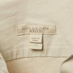 Pre Owned Burberry Brit Beige Cotton Utility Mini Dress M